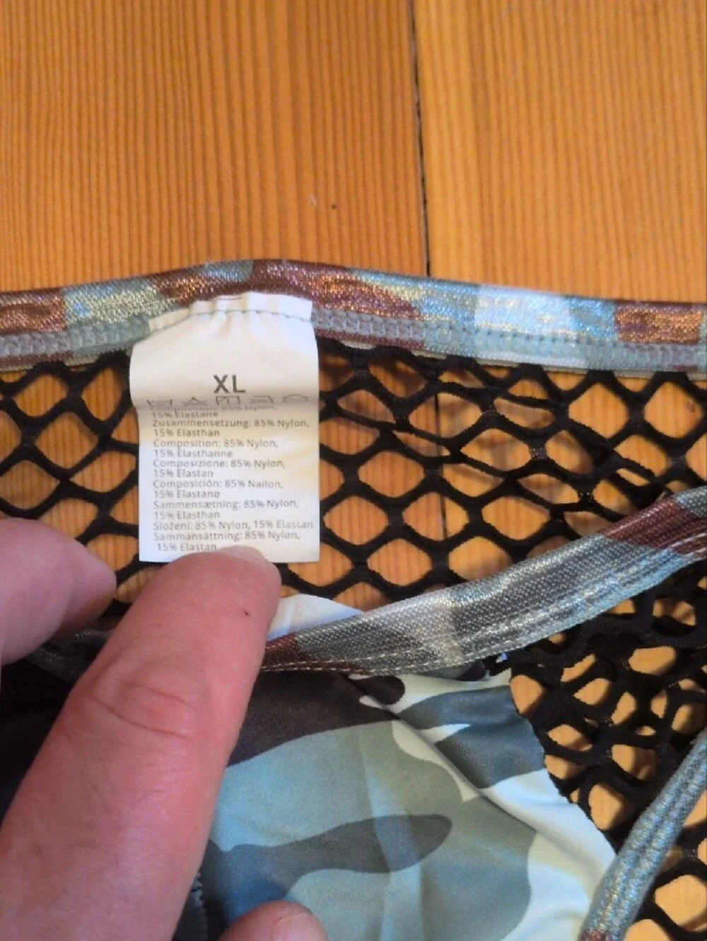 Blue Camo Mesh Bikini Briefs